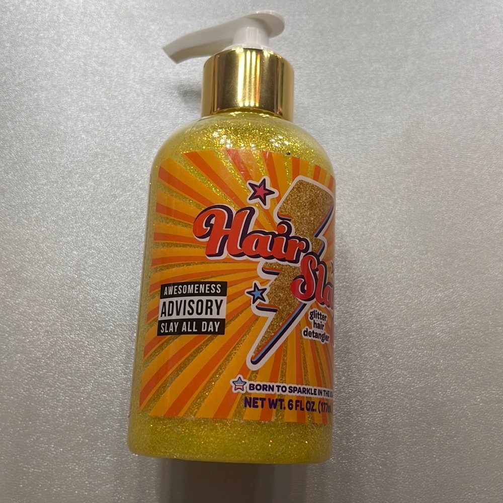 NWOT Gold glitter Hair detangler - pump bottle - so Cool
